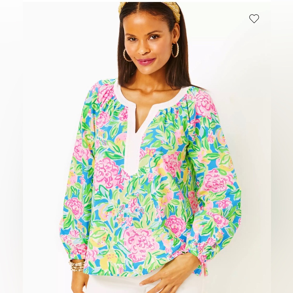 NWT Lilly Pulitzer CamrynTunic Multi Grove Garden Large